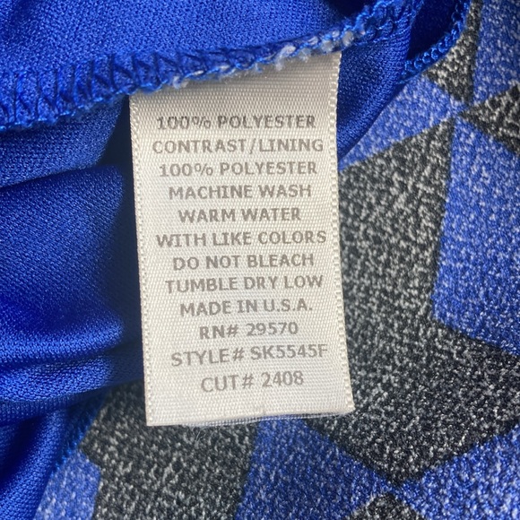 EUC Harper Women's Blue and Black Geometric Skirt Large - Picture 4 of 7